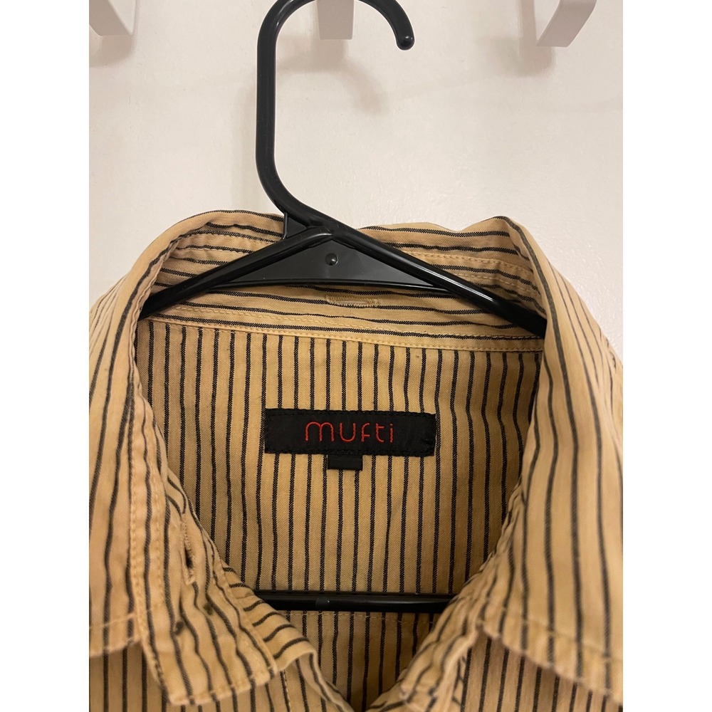 Mufti Boho Patchwork Button Down Streetwear Striped Military Fall‎ Chic - Picture 3 of 6